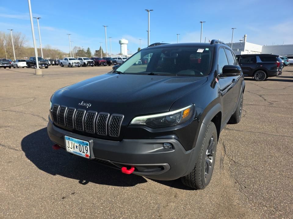 Diamond Black Crystal Pearl Coat 2022 Jeep Cherokee Trailhawk 4WD SUV / Crossover Four-Wheel Drive 9-Speed Automatic